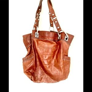 B Makowsky boho leather bag